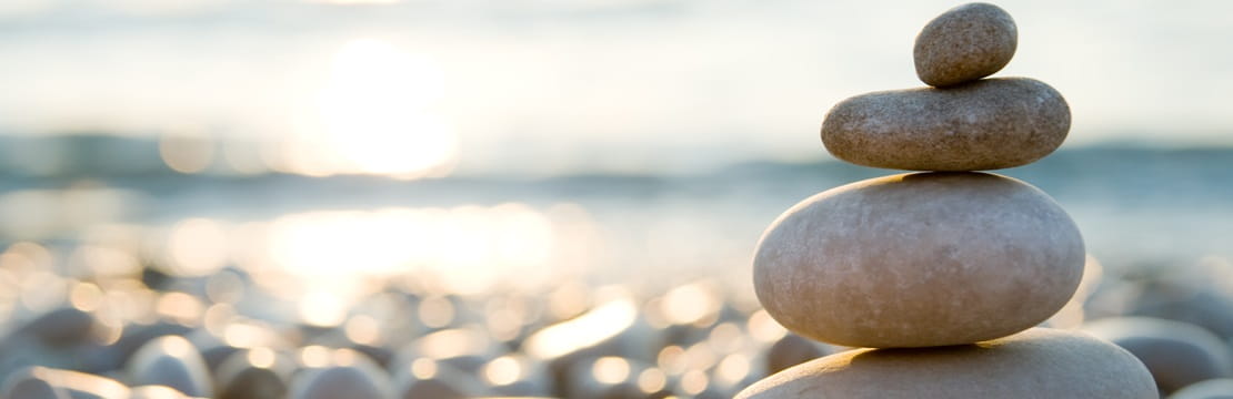 Stack of balanced rocks.